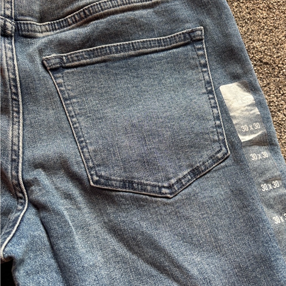 Express NWT Sz 30x30 athletic slim hyper stretch blue denim Men's Jeans - Picture 11 of 11